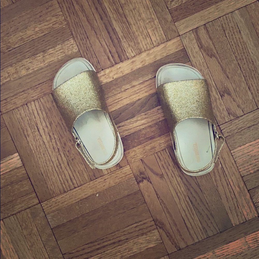 Mini Melissa Girl’s Gold Sandals